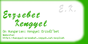 erzsebet kengyel business card